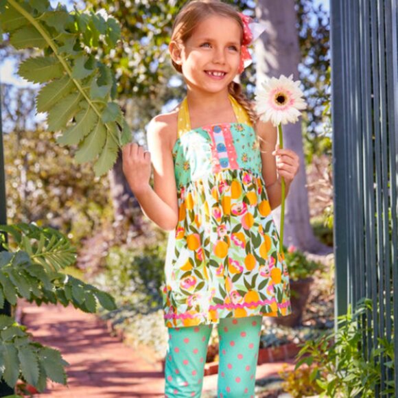 Matilda Jane “You’re a Peach” Floral Halter‎ Tunic – Size 12 - Picture 1 of 9